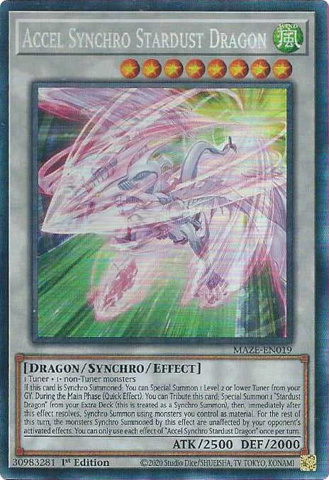 Accel Synchro Stardust Dragon [MAZE-EN019] Collector's Rare | A1Comics