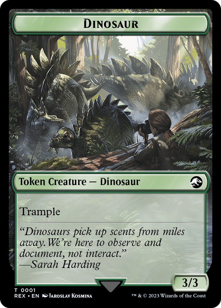 Fungus Dinosaur // Dinosaur (0001) Double-Sided Token [The Lost Caverns of Ixalan Tokens] | A1Comics