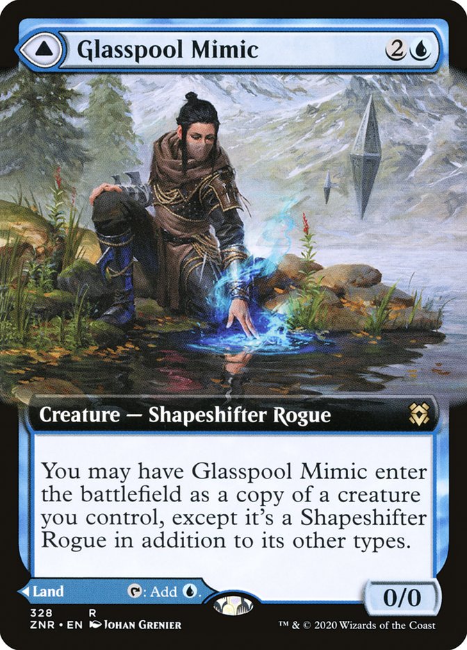 Glasspool Mimic // Glasspool Shore (Extended Art) [Zendikar Rising] | A1Comics