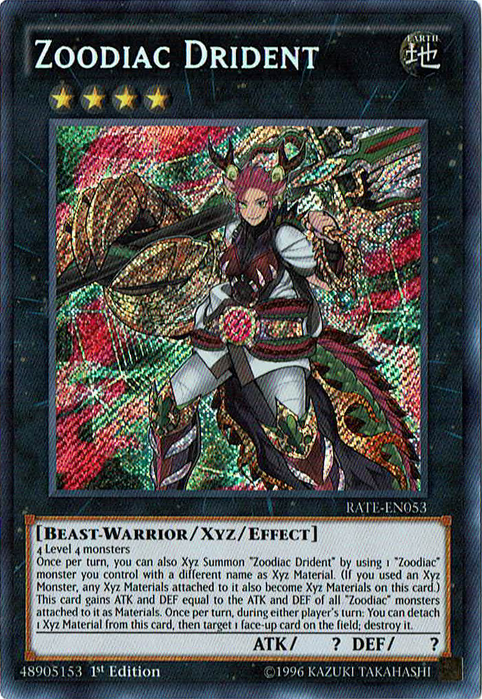 Zoodiac Drident [RATE-EN053] Secret Rare | A1Comics