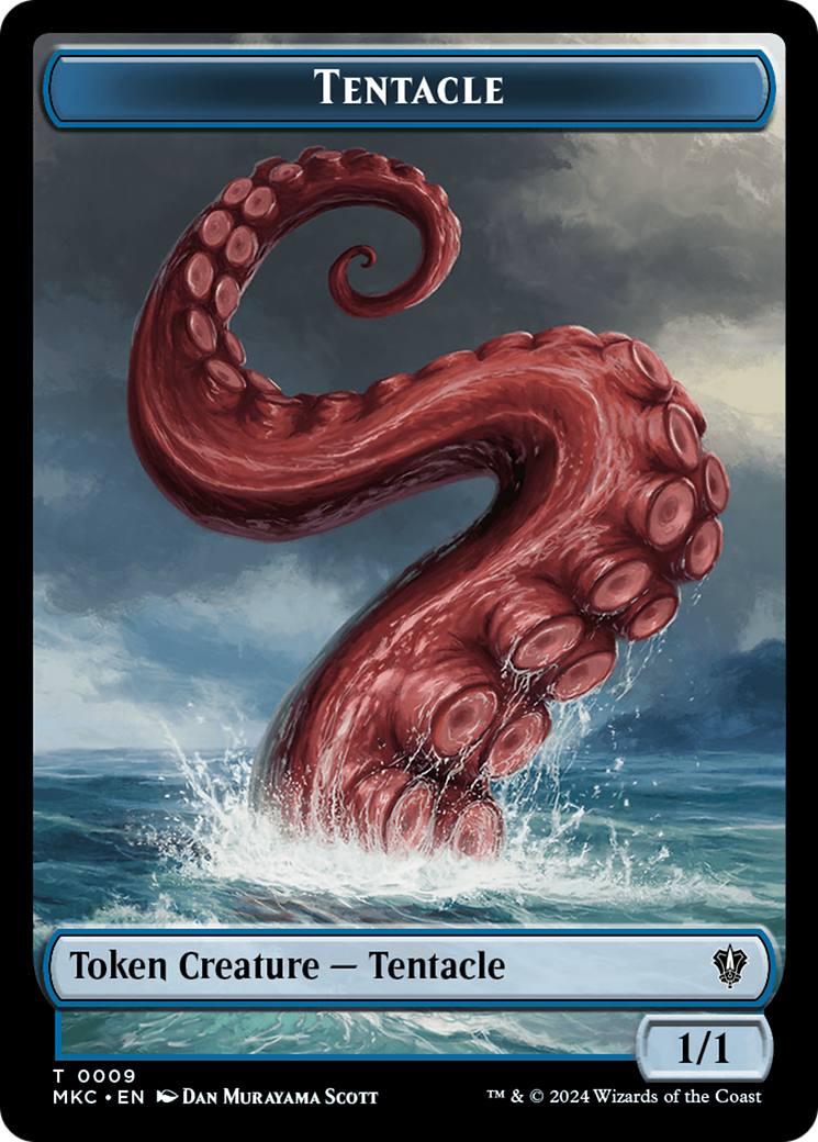 Tentacle // Koma's Coil Double-Sided Token [Murders at Karlov Manor Commander Tokens] | A1Comics