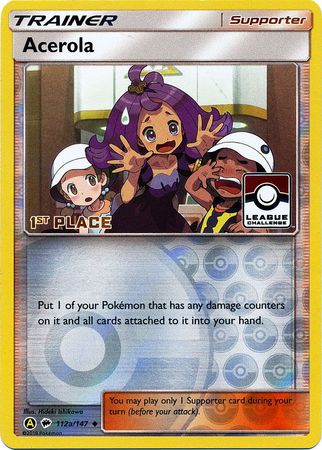 Acerola (112a/147) (League Promo 1st Place) [Sun & Moon: Burning Shadows] | A1Comics