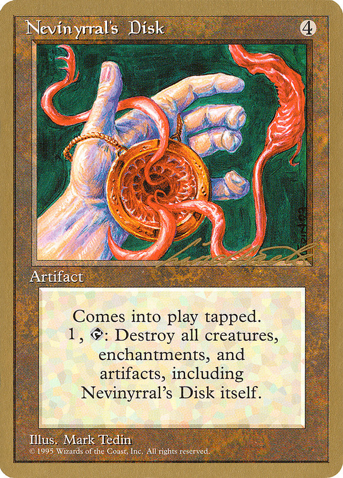 Nevinyrral's Disk (Leon Lindback) [Pro Tour Collector Set] | A1Comics