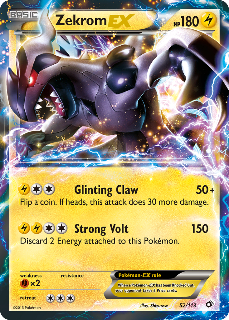 Zekrom EX (52/113) [Black & White: Legendary Treasures] | A1Comics