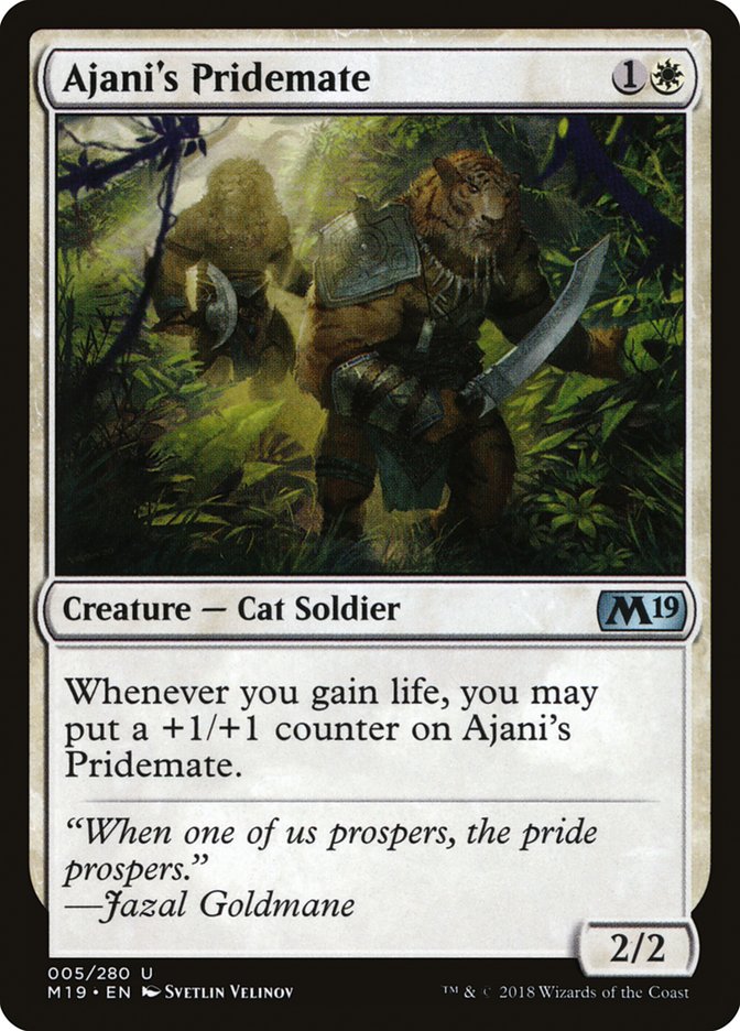 Ajani's Pridemate [Core Set 2019] | A1Comics