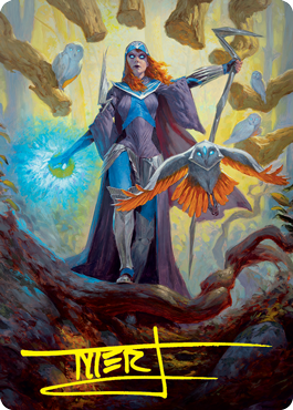 Kasmina, Enigma Sage Art Card (Gold-Stamped Signature) [Strixhaven: School of Mages Art Series] | A1Comics