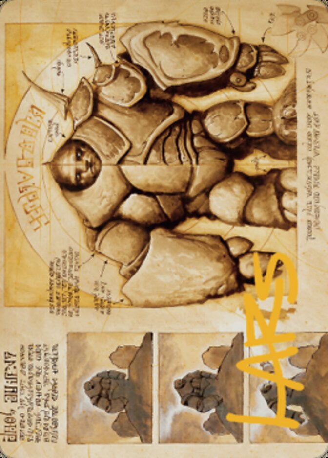 Precursor Golem Art Card (Gold-Stamped Signature) [The Brothers' War Art Series] | A1Comics