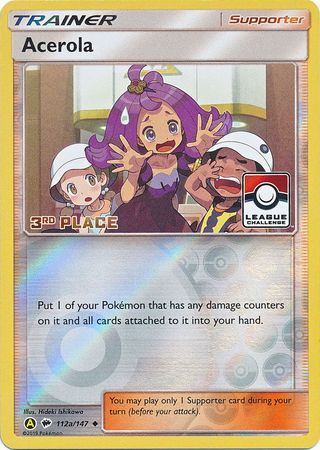 Acerola (112a/147) (League Promo 3rd Place) [Sun & Moon: Burning Shadows] | A1Comics