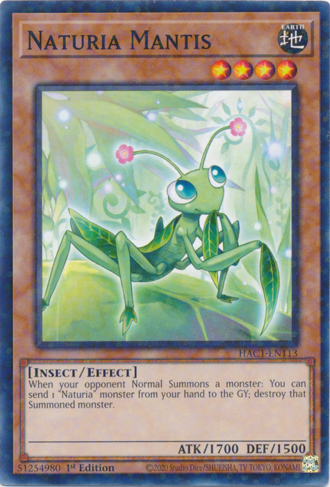 Naturia Mantis (Duel Terminal) [HAC1-EN113] Common | A1Comics