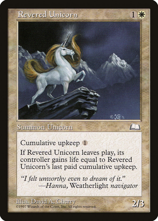 Revered Unicorn [Weatherlight] | A1Comics