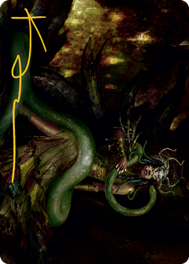 Saryth, the Viper's Fang Art Card (Gold-Stamped Signature) [Innistrad: Midnight Hunt Art Series] | A1Comics