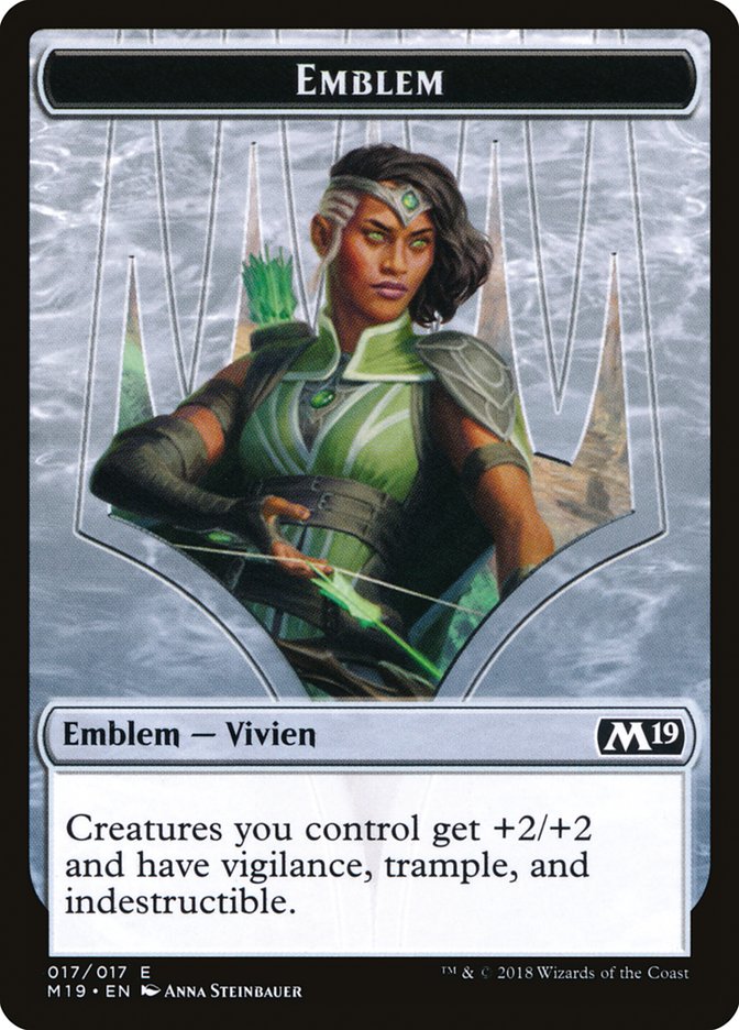 Vivien Reid Emblem [Core Set 2019 Tokens] | A1Comics