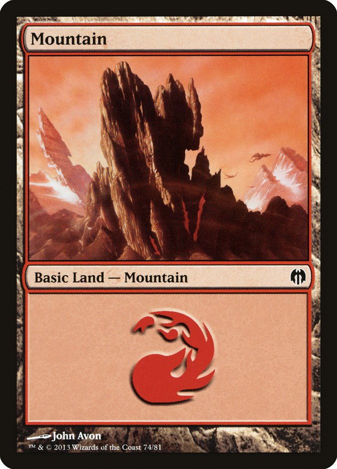 Mountain (74) [Duel Decks: Heroes vs. Monsters] | A1Comics