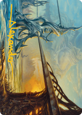 Razortide Bridge Art Card (Gold-Stamped Signature) [Modern Horizons 2 Art Series] | A1Comics