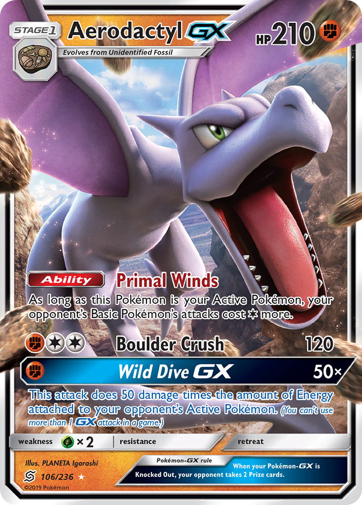 Aerodactyl GX (106/236) [Sun & Moon: Unified Minds] | A1Comics