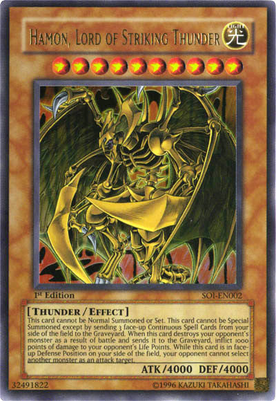 Hamon, Lord of Striking Thunder [SOI-EN002] Ultra Rare | A1Comics