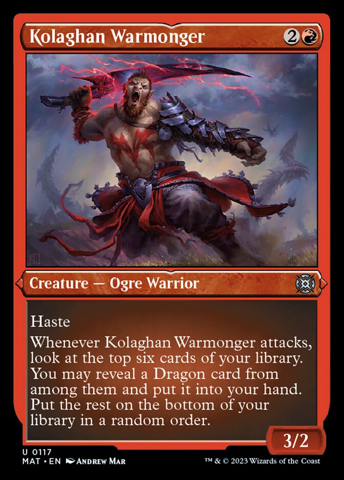 Kolaghan Warmonger (Foil Etched) [March of the Machine: The Aftermath] | A1Comics