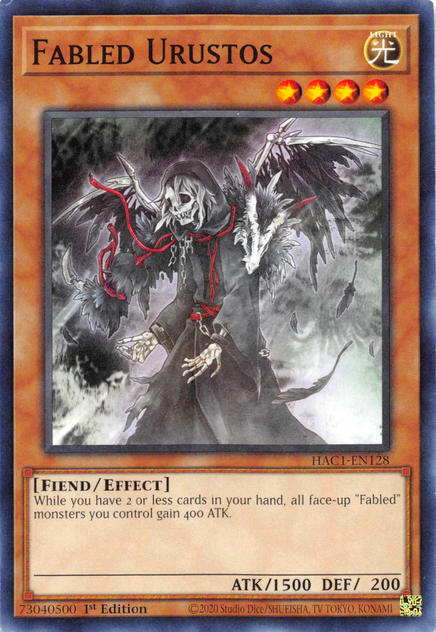 Fabled Urustos (Duel Terminal) [HAC1-EN128] Parallel Rare | A1Comics