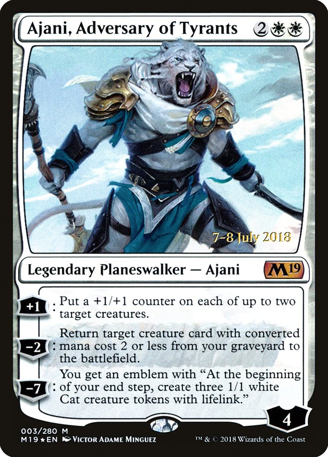 Ajani, Adversary of Tyrants [Core Set 2019 Prerelease Promos] | A1Comics