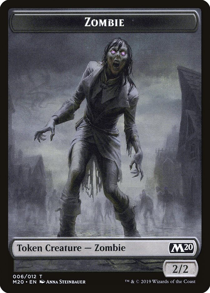 Zombie Token [Core Set 2020 Tokens] | A1Comics