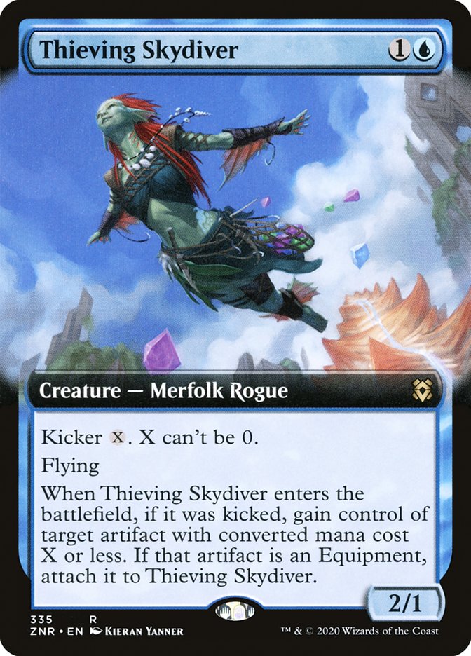 Thieving Skydiver (Extended Art) [Zendikar Rising] | A1Comics