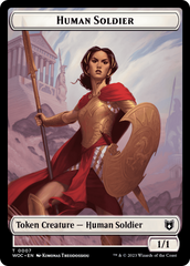 Pirate // Human Soldier Double-Sided Token [Wilds of Eldraine Commander Tokens] | A1Comics