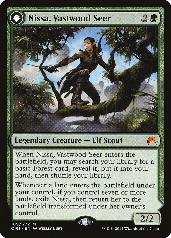 Nissa, Vastwood Seer // Nissa, Sage Animist [Magic Origins] | A1Comics