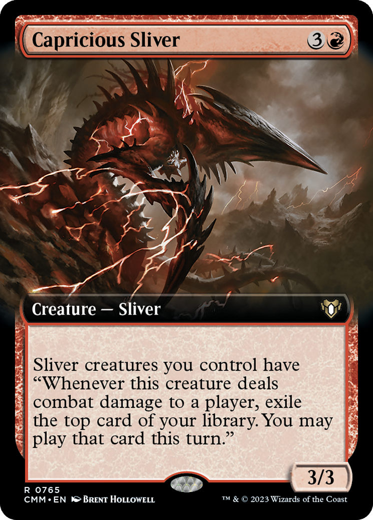 Capricious Sliver (Extended Art) [Commander Masters] | A1Comics