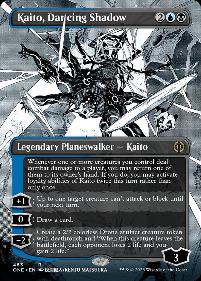 Kaito, Dancing Shadow (Borderless Manga Step-and-Compleat Foil) [Phyrexia: All Will Be One] | A1Comics