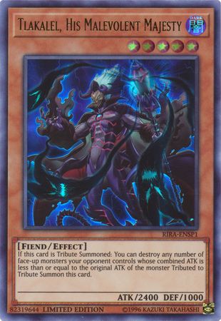 Tlakalel, His Malevolent Majesty [RIRA-ENSP1] Ultra Rare | A1Comics