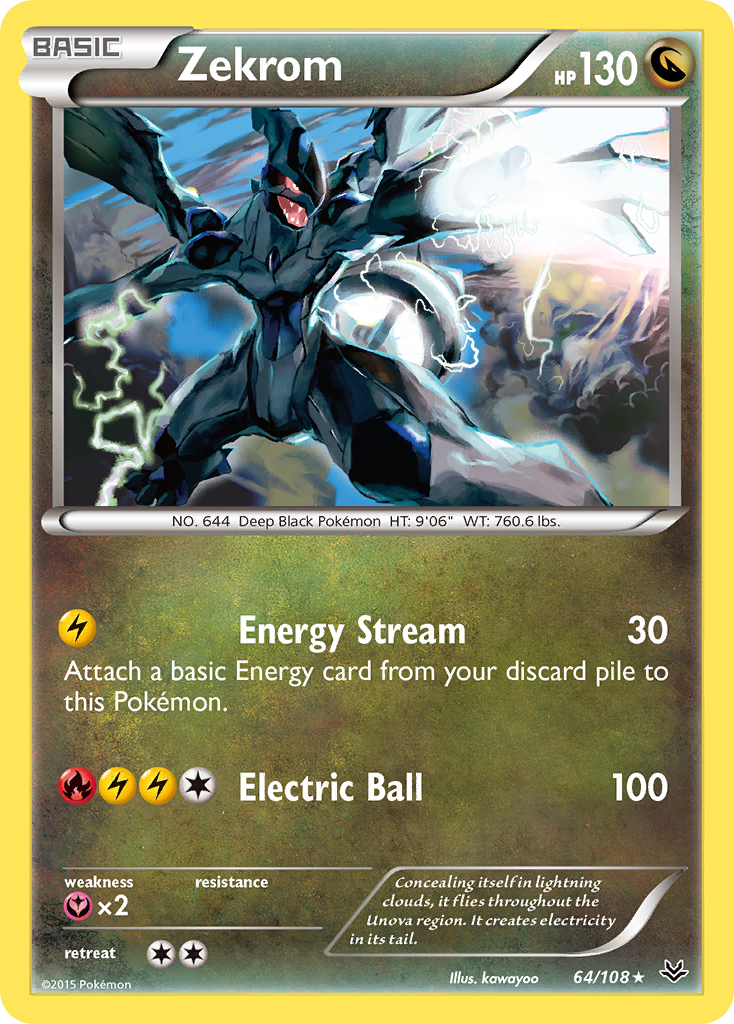 Zekrom (64/108) [XY: Roaring Skies] | A1Comics