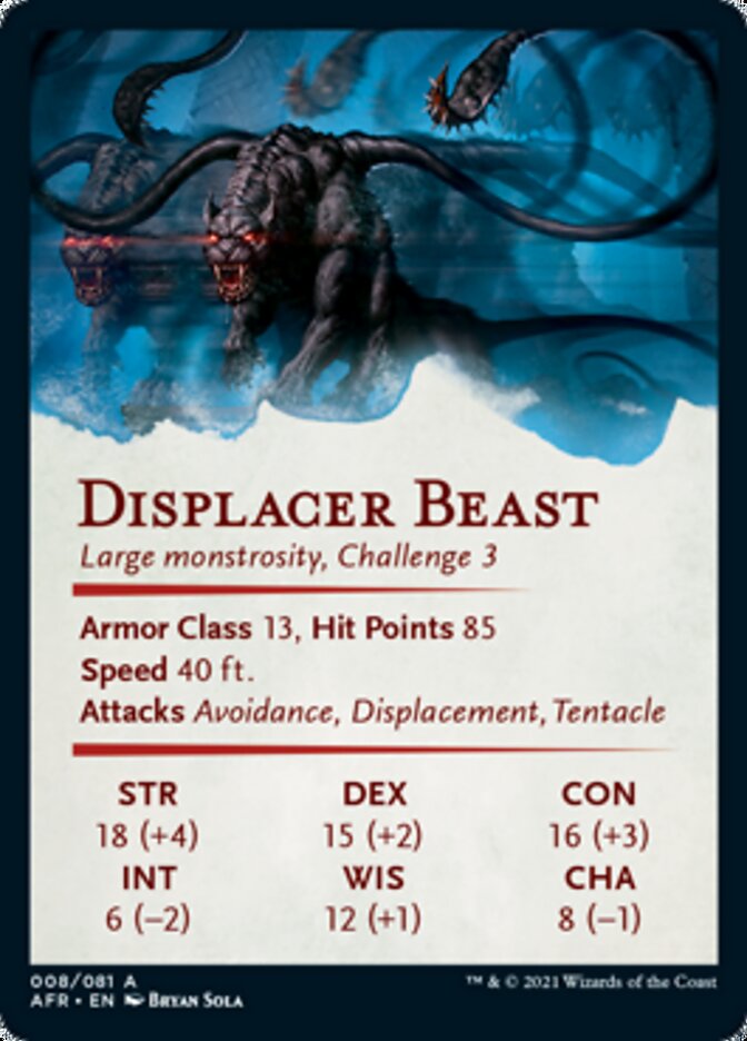 Displacer Beast Art Card [Dungeons & Dragons: Adventures in the Forgotten Realms Art Series] | A1Comics