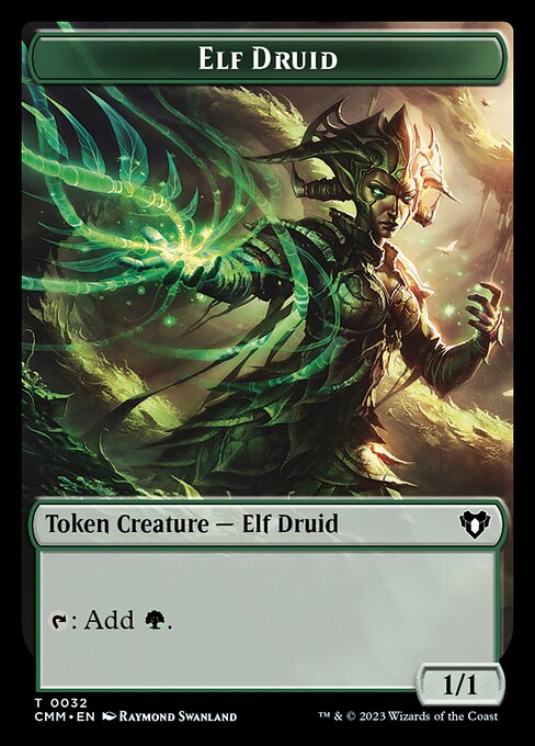 Eldrazi Spawn // Elf Druid Double-Sided Token [Commander Masters Tokens] | A1Comics