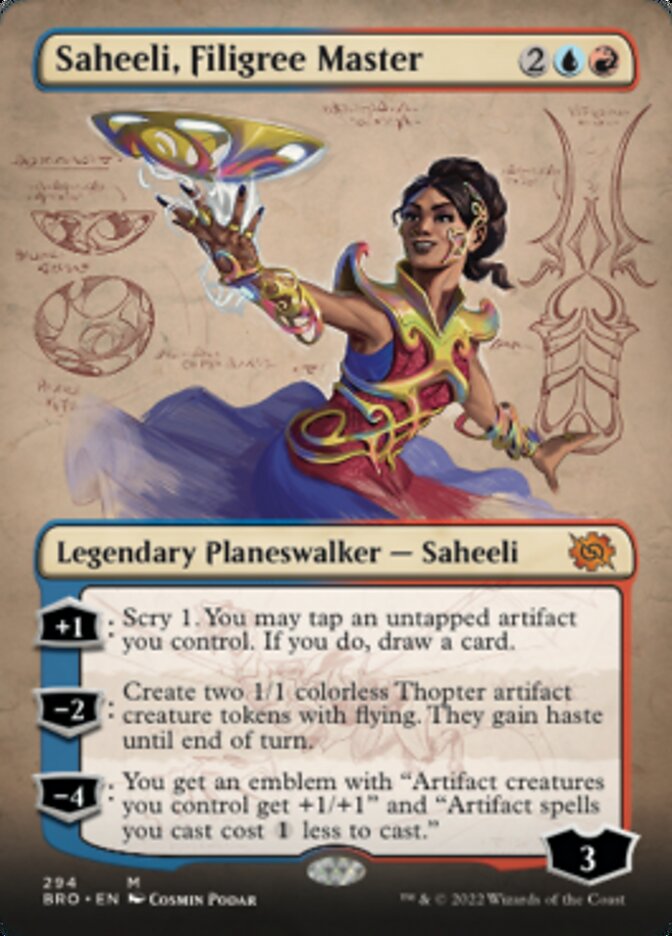 Saheeli, Filigree Master (Borderless Alternate Art) [The Brothers' War] | A1Comics