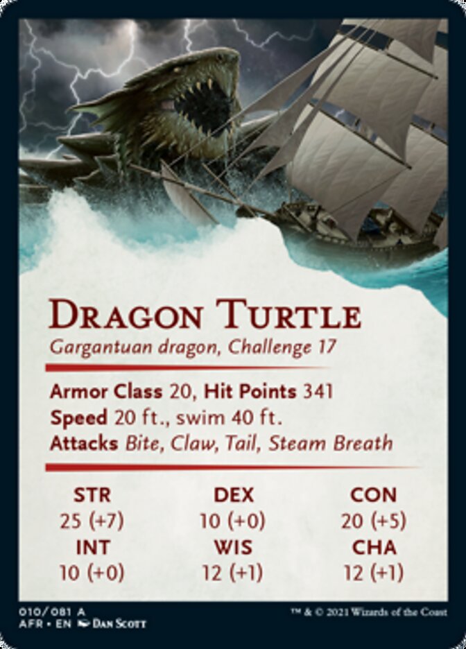 Dragon Turtle Art Card [Dungeons & Dragons: Adventures in the Forgotten Realms Art Series] | A1Comics