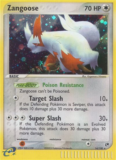 Zangoose (14/100) [EX: Sandstorm] | A1Comics