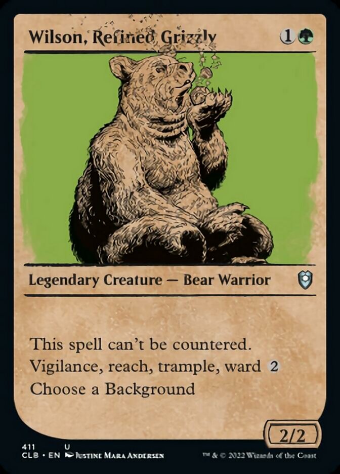 Wilson, Refined Grizzly (Showcase) [Commander Legends: Battle for Baldur's Gate] | A1Comics