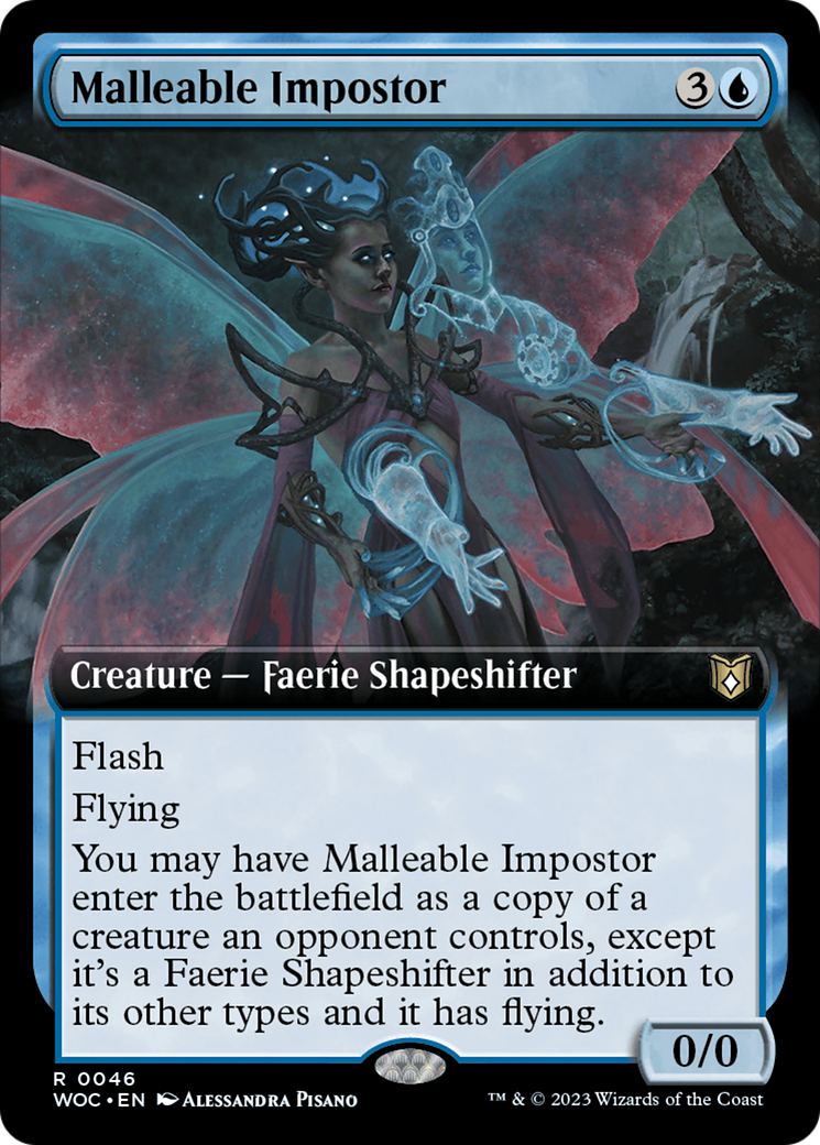 Malleable Impostor (Extended Art) [Wilds of Eldraine Commander] | A1Comics