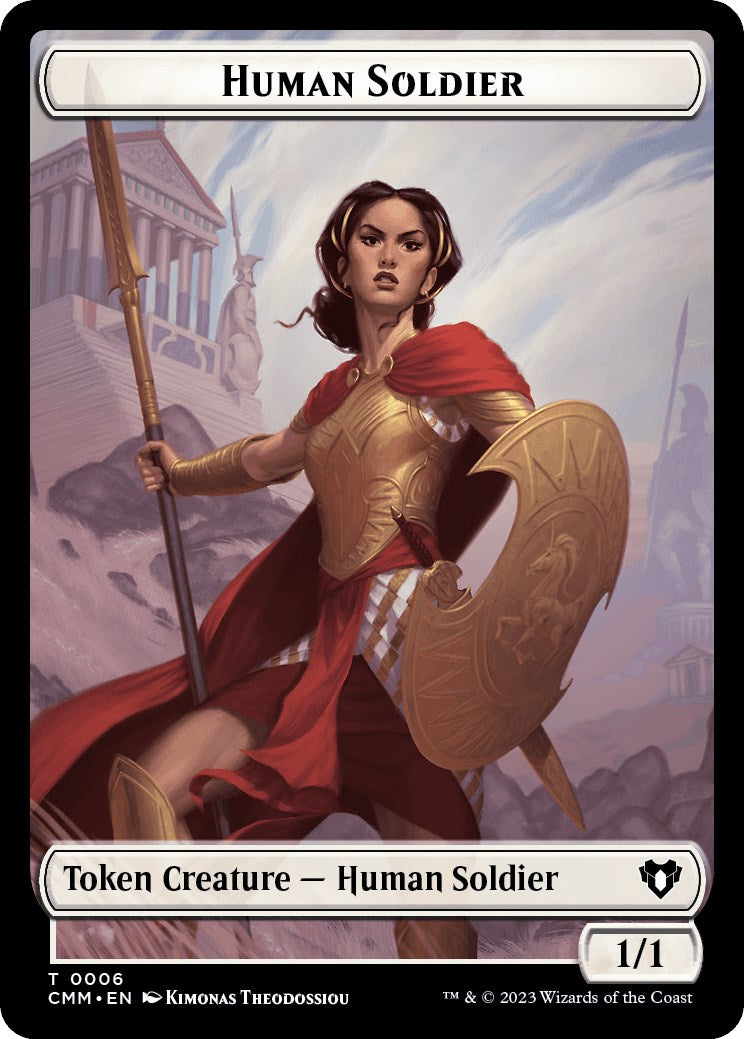 Human Soldier // Phyrexian Germ Double-Sided Token [Commander Masters Tokens] | A1Comics