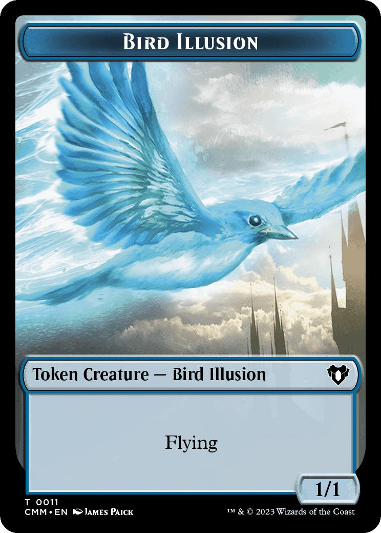 City's Blessing // Bird Illusion Double-Sided Token [Commander Masters Tokens] | A1Comics