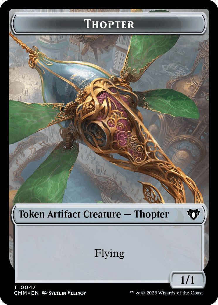 Thopter // Emblem - Daretti, Scrap Savant Double-Sided Token [Commander Masters Tokens] | A1Comics