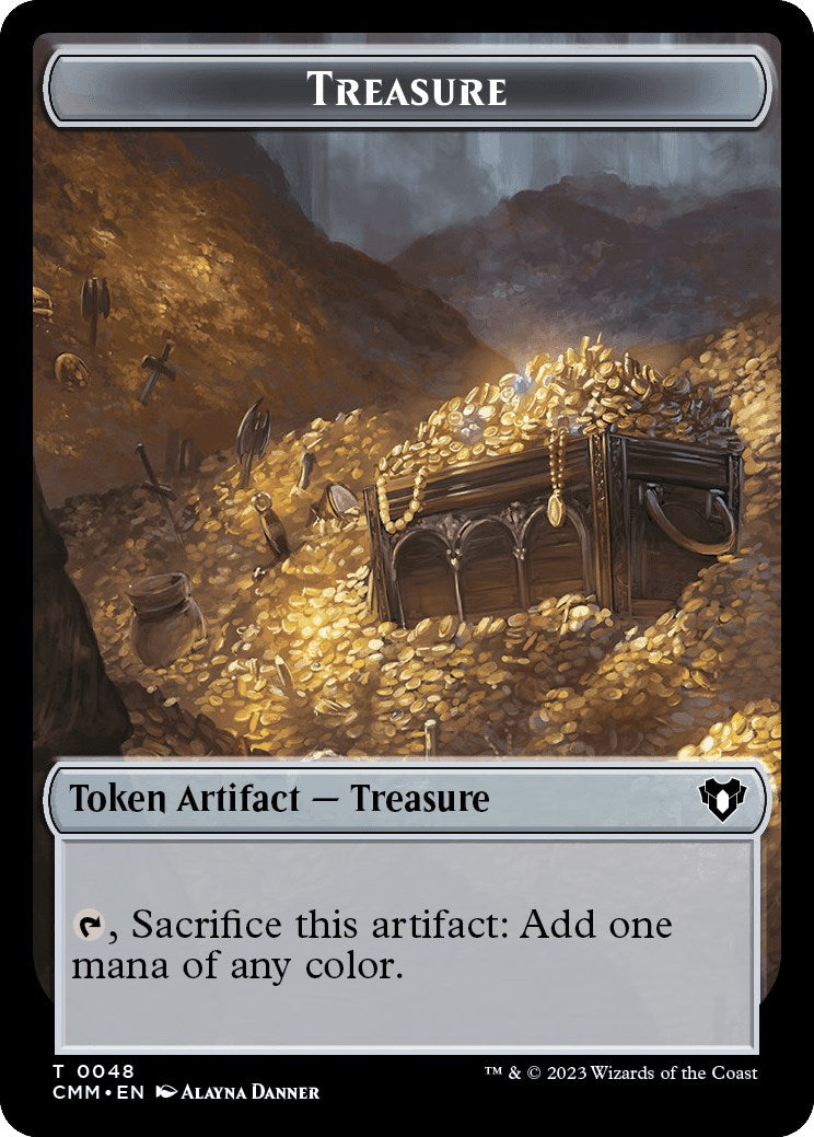 Treasure // Cat (0030) Double-Sided Token [Commander Masters Tokens] | A1Comics