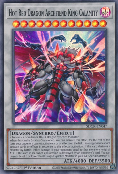 Hot Red Dragon Archfiend King Calamity [SDCK-EN047] Super Rare | A1Comics