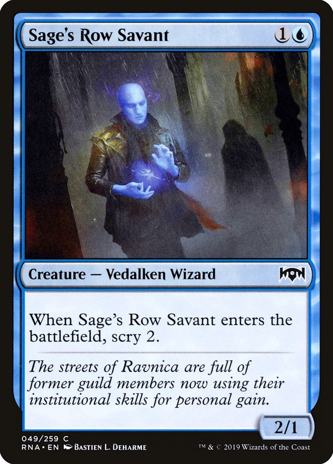 Sage's Row Savant [Ravnica Allegiance] | A1Comics