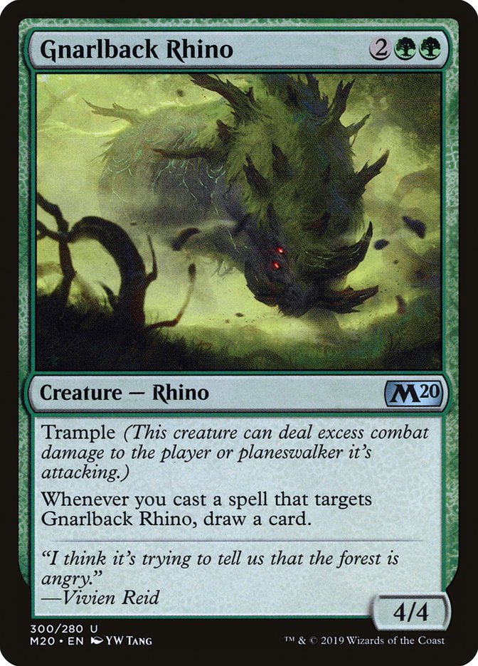 Gnarlback Rhino [Core Set 2020] | A1Comics