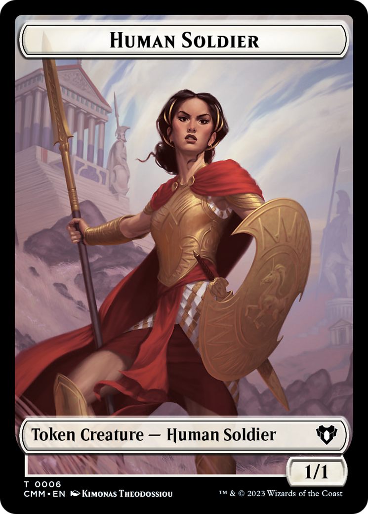 Human Soldier // Knight Double-Sided Token [Commander Masters Tokens] | A1Comics