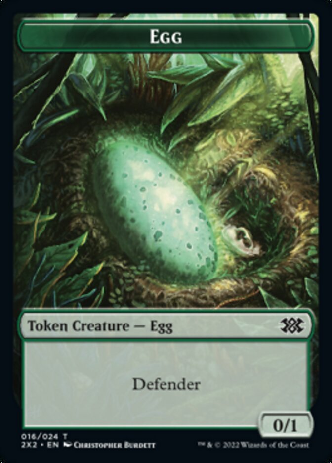 Egg // Monk Double-Sided Token [Double Masters 2022 Tokens] | A1Comics