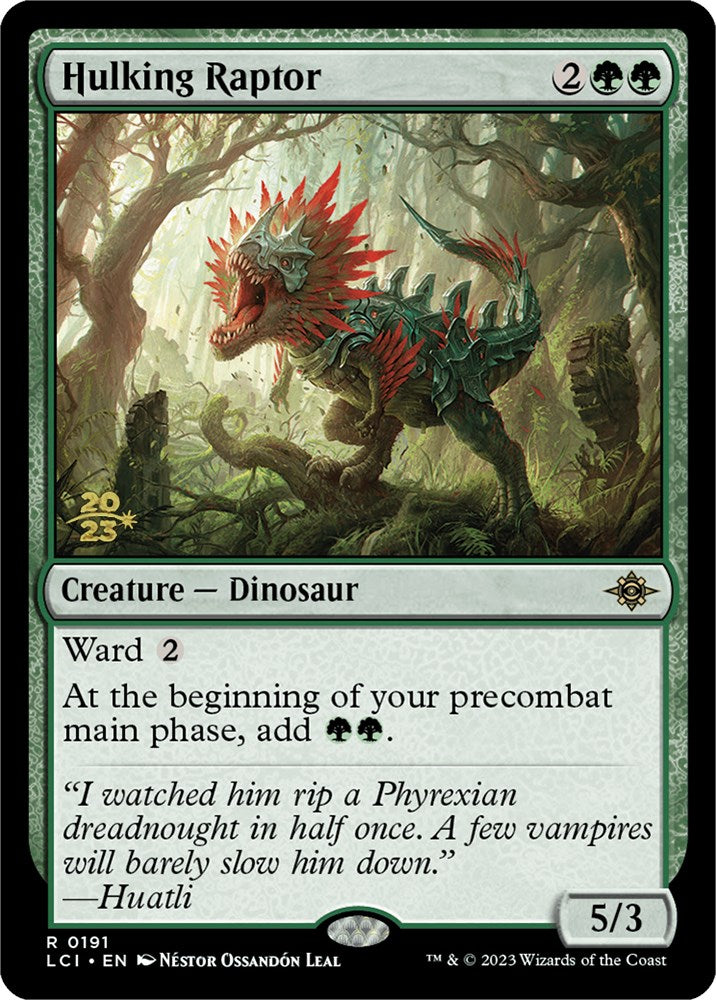 Hulking Raptor [The Lost Caverns of Ixalan Prerelease Cards] | A1Comics