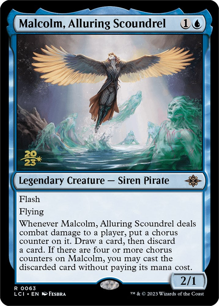 Malcolm, Alluring Scoundrel [The Lost Caverns of Ixalan Prerelease Cards] | A1Comics