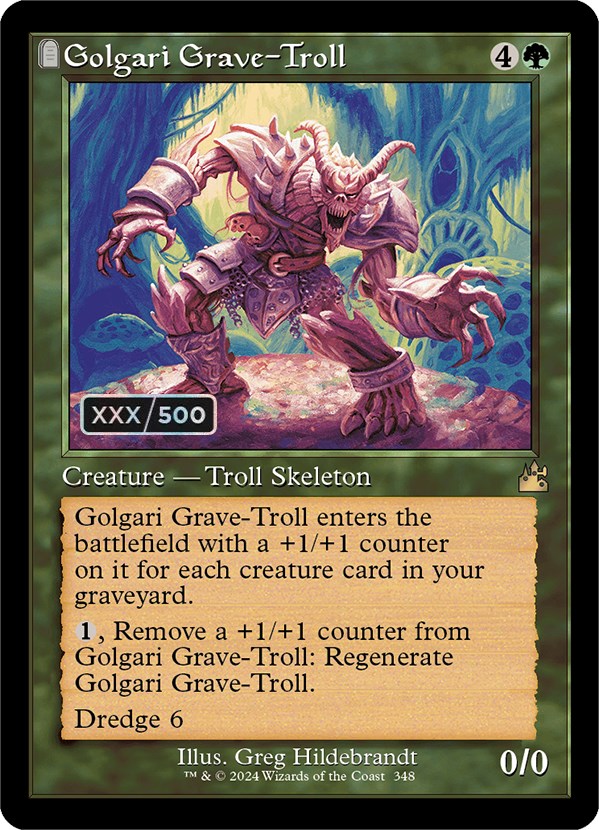 Golgari Grave-Troll (Retro) (Serialized) [Ravnica Remastered] | A1Comics